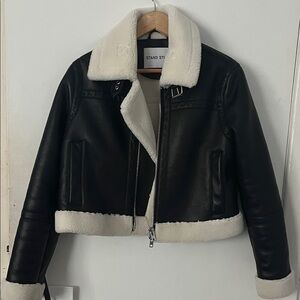Stand Studio Leather Shearling Jacket